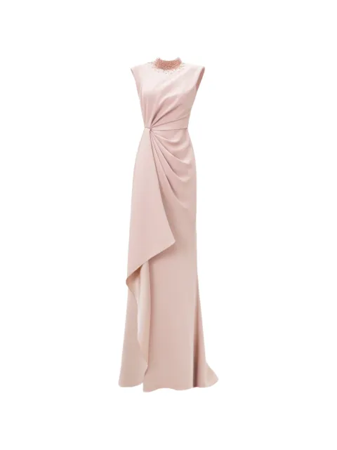 Gemy Maalouf embellished-collar maxi dress Pink EDR251983LD