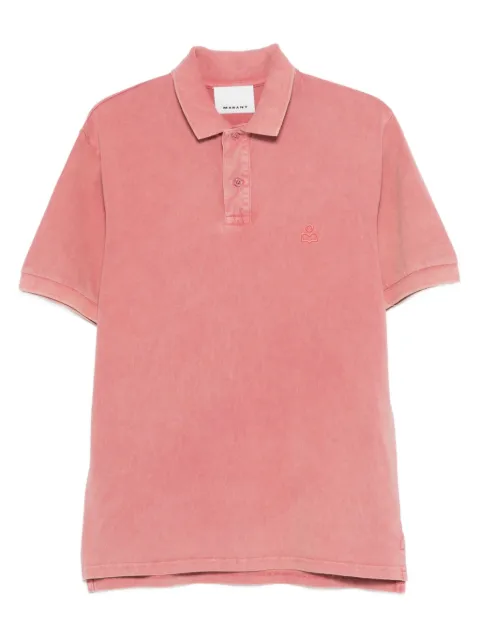 MARANT button-fastening polo shirt Pink PL0003HAD1K02H