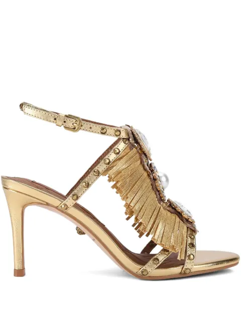 Kurt Geiger London fringed embellished sandals Gold 5387261189