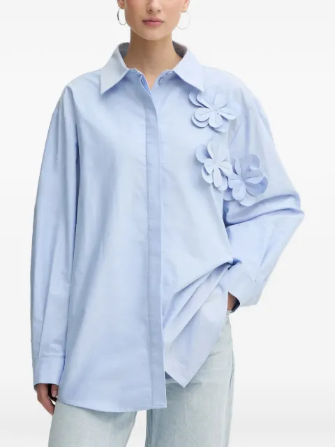 Stine Goya flower-appliqué shirt Blue SGPS26T1382464