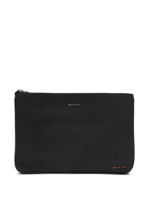 Kiton zip-fastening clutch bag Black UBA0059N0127001004