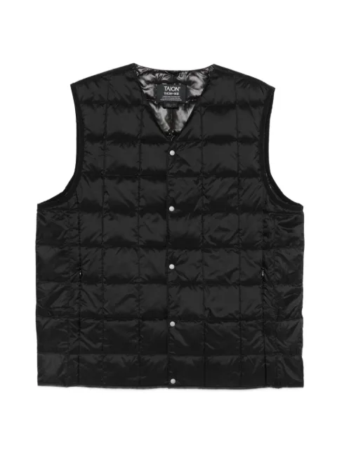 Taion quilted button gilets Black 001