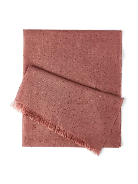 Brunello Cucinelli fringed scarf Orange MSCDVSW03C8604