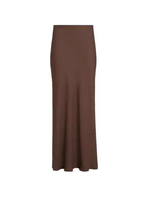 Brunello Cucinelli slit-detail maxi skirt Brown MH126G3396C9284