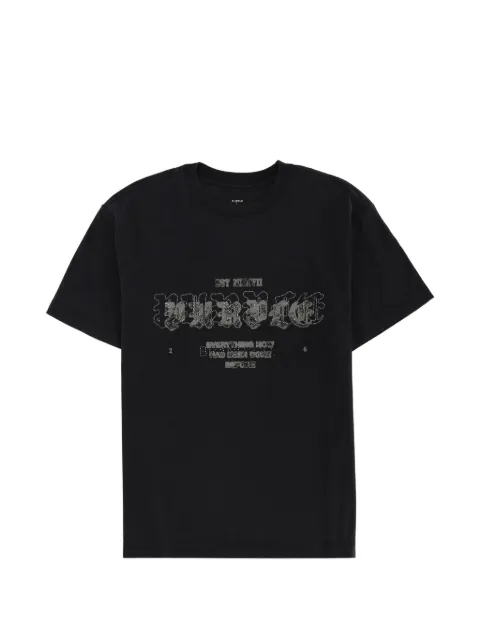 Purple Brand graphic-print T-shirt Black P104TBSO126