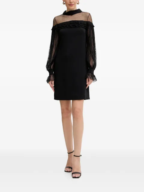 LUISA SPAGNOLI Gradisca lace-panel mini dress Black 542393