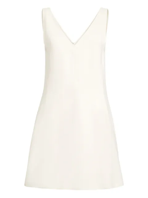 Brunello Cucinelli mini V-neck twill dress Neutrals MH126A5463C579