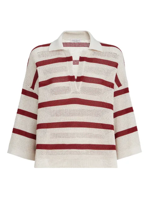 Brunello Cucinelli striped sweater Neutrals M19225705CRT64