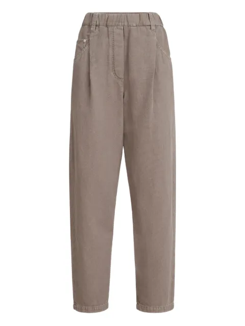 Brunello Cucinelli garment-dyed trousers Brown ML996P5566C9325