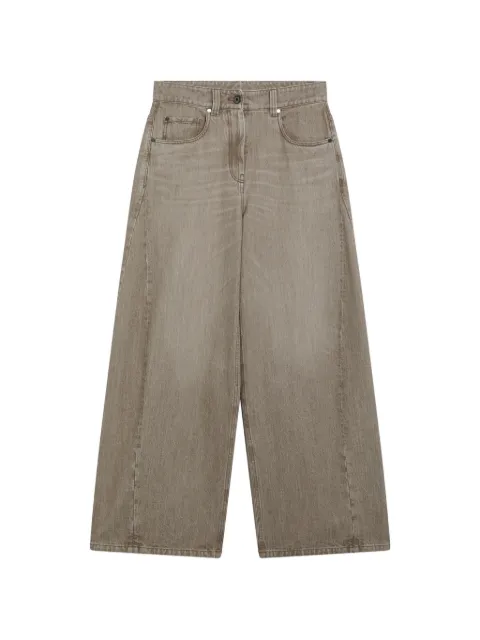 Brunello Cucinelli wide-leg cotton jeans Neutrals MA095P4059C9037