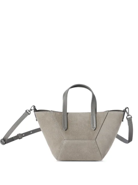 Brunello Cucinelli mini embossed-logo tote bag Grey MBDLD2675C8850
