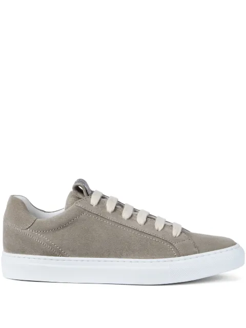 Brunello Cucinelli monoli-embellished suede sneakers Green MZSFG2525C8850