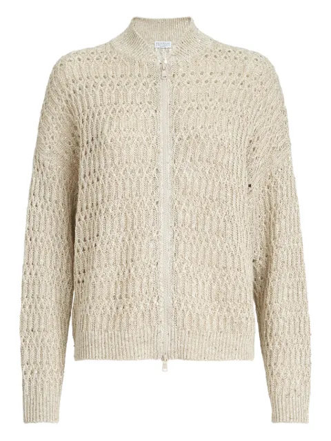 Brunello Cucinelli zip-up cardigan Neutrals MCO564706C8925