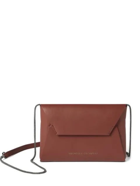 Brunello Cucinelli BC Duo flap chain-strap shoulder bag Orange MWXAD2722C4182