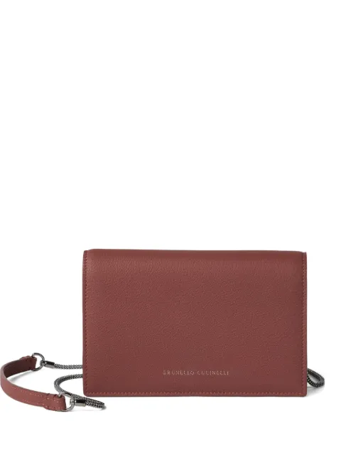 Brunello Cucinelli leather chain wallet Brown MWCAM2712C4182