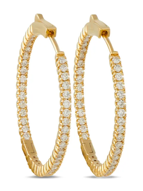 LB Exclusive diamond hoop earrings Gold MF22111825