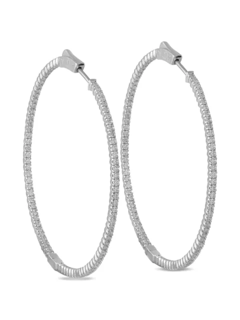 LB Exclusive diamond hoop earrings Silver MF12111825