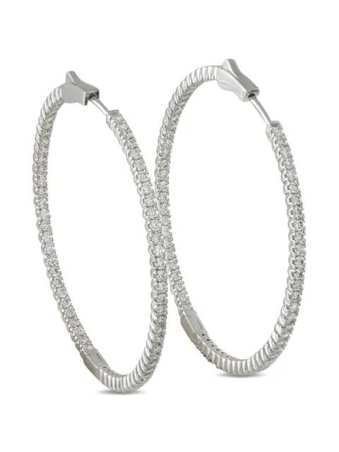 LB Exclusive diamond hoop earrings Silver MF16111825