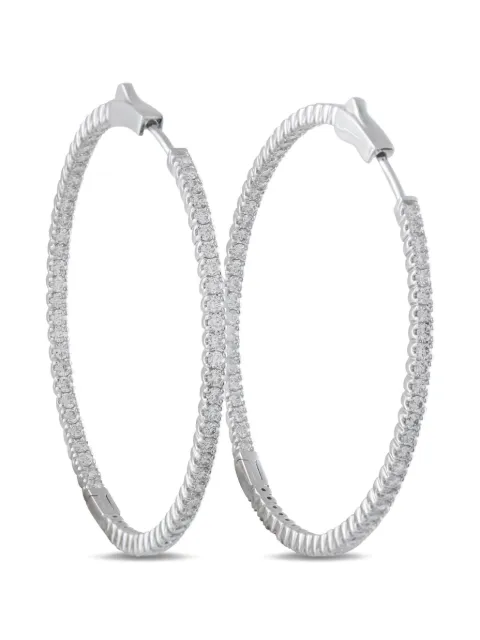 LB Exclusive diamond hoop earrings Silver MF18111825
