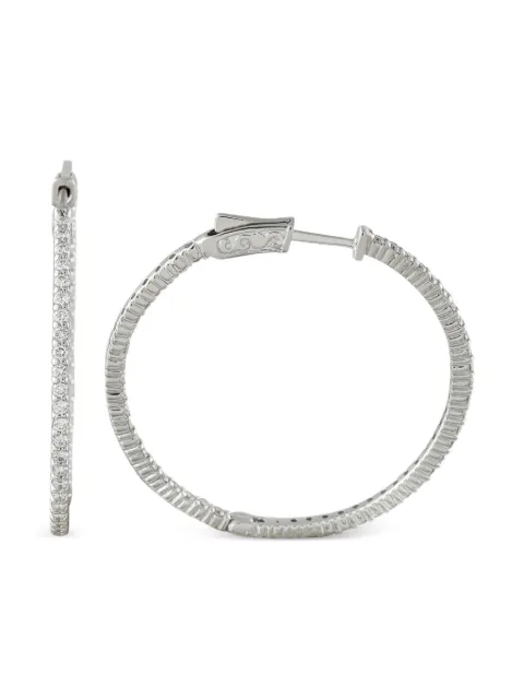 LB Exclusive diamond hoop earrings Silver MF13111825