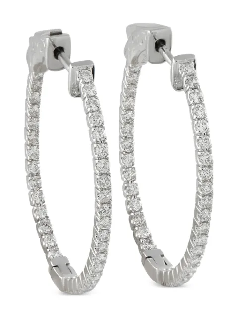 LB Exclusive diamond hoop earrings Silver MF11111825