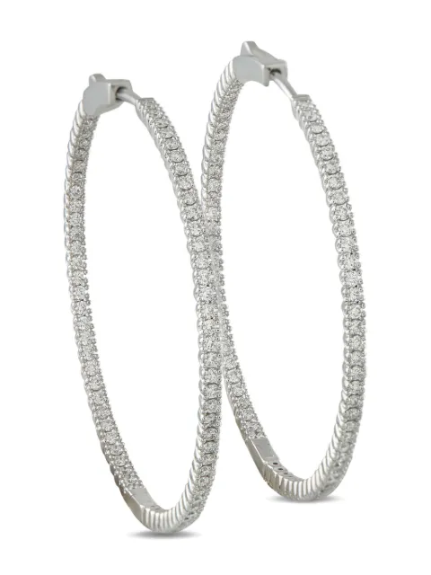 LB Exclusive diamond hoop earrings Silver MF10111825