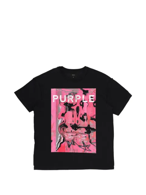 Purple Brand graphic T-shirt Black P101TBSD126BLACK