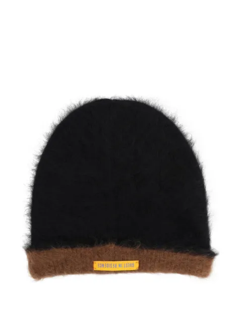 Guest In Residence fluffy knit beanie hat Black A20910RM