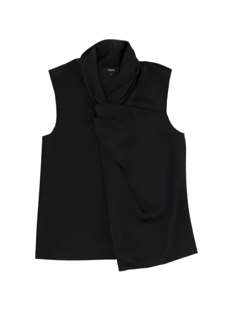 Theory twisted sleeveless top Black P1009506001