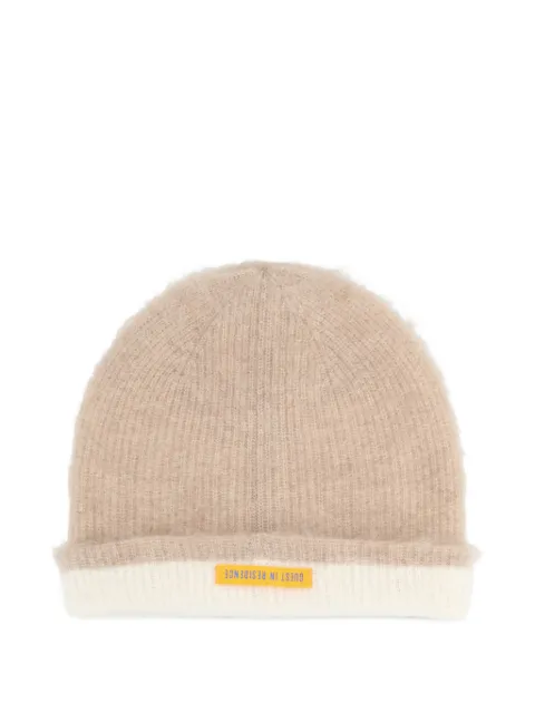 Guest In Residence textured two-tone beanie hat Neutrals A20910RMTAUPECREAM