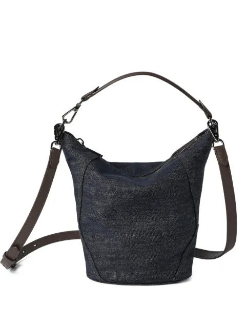 Brunello Cucinelli small BC Duo denim bucket bag Blue MB25D2778C001