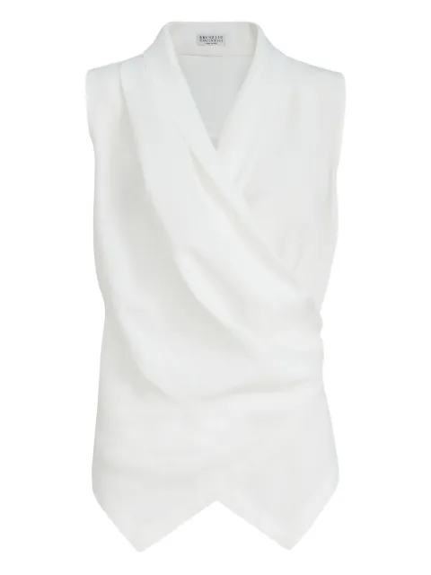 Brunello Cucinelli V-neck vest White MH126EG906C600