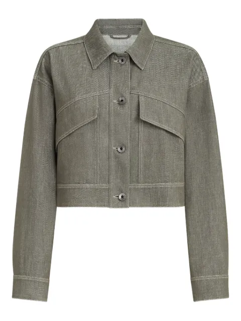 Brunello Cucinelli Monili-detail buttoned jacket Green MB1257801C004