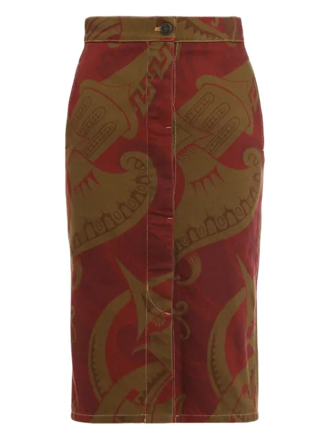 Vivienne Westwood printed midi skirt Red 1903001CW00SD