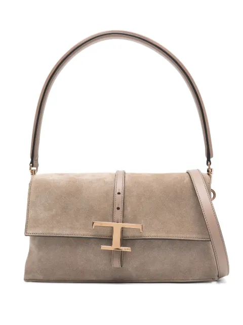 Tod's mini T Timeless flap shoulder bag Brown XBWTSEC9100P3A