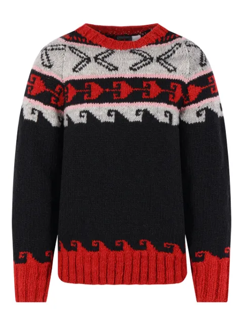 Chamula geometric-pattern sweater Black CHS7901BLACK