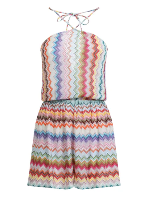 Missoni Zigzag-pattern jumpsuit White MC26SG02BR014F