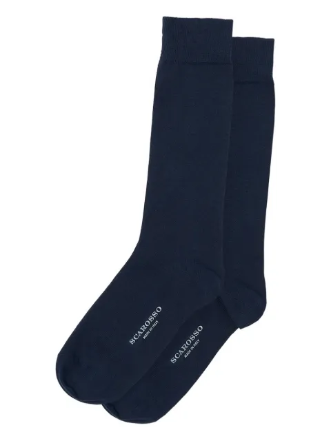 Scarosso ribbed-trim socks Blue COLOCOTTSOCKBLNCOTT