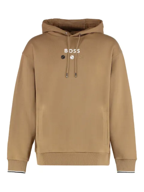 BOSS kangaroo pocket cotton sweatshirt Brown 50545708