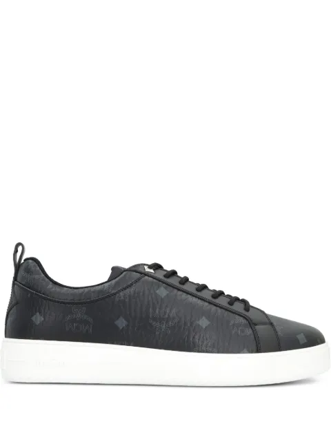 MCM Visetos logo print sneakers Black MEXFSAJ01