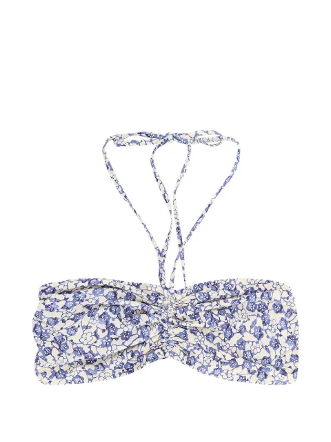ISABEL MARANT floral knot bikini top Blue SG0022FAD1P01I