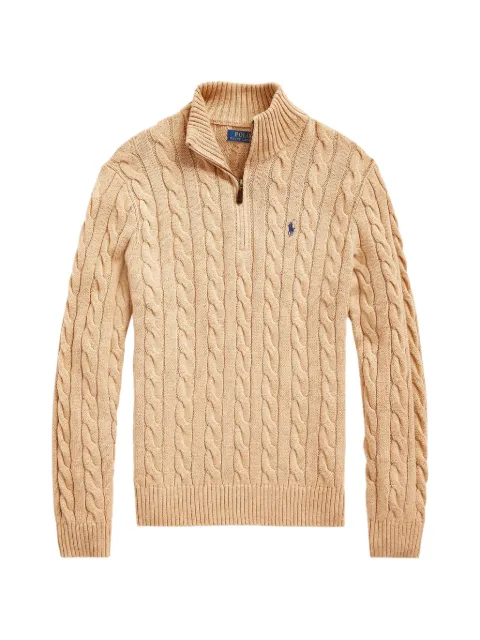 Polo Ralph Lauren cable-knit zip sweater Neutrals 710919213006