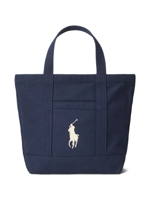 Polo Ralph Lauren embroidered-logo top-handle tote bag Blue 428946920001