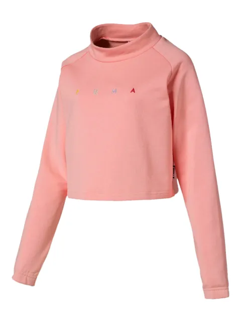 PUMA cropped crew swaeter Pink 57894719