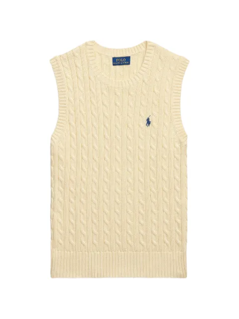 Polo Ralph Lauren cable-knit sleeveless top Neutrals 211A89530002