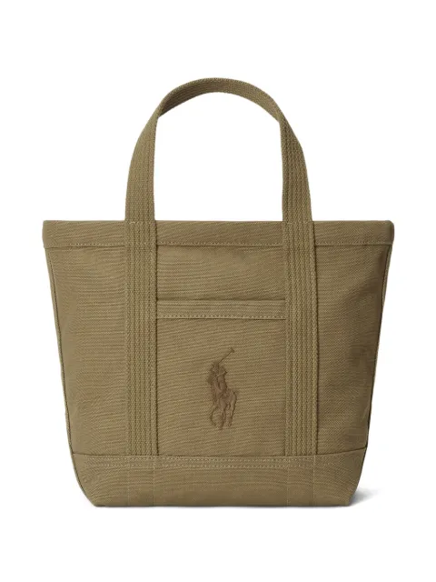 Polo Ralph Lauren embroidered-logo tote bag Green 428946920002