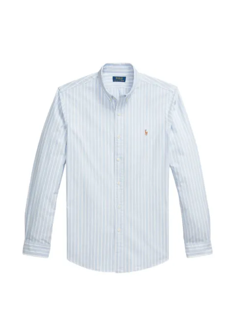 Polo Ralph Lauren logo-detail striped shirt Blue 710914027006