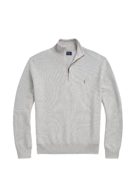 Polo Ralph Lauren long-sleeve zip-fastening sweater Grey 710920648001