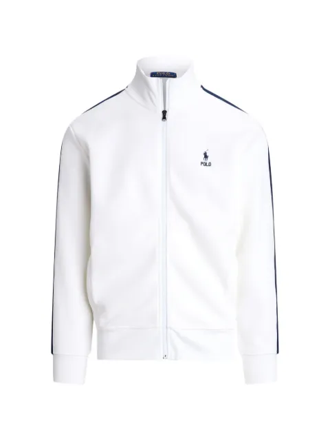 Polo Ralph Lauren stripe-detail zip-up sweatshirt White 710941835002