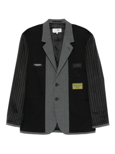 MM6 Maison Margiela pinstripe panelled blazer Black SH0BN0026MTN147